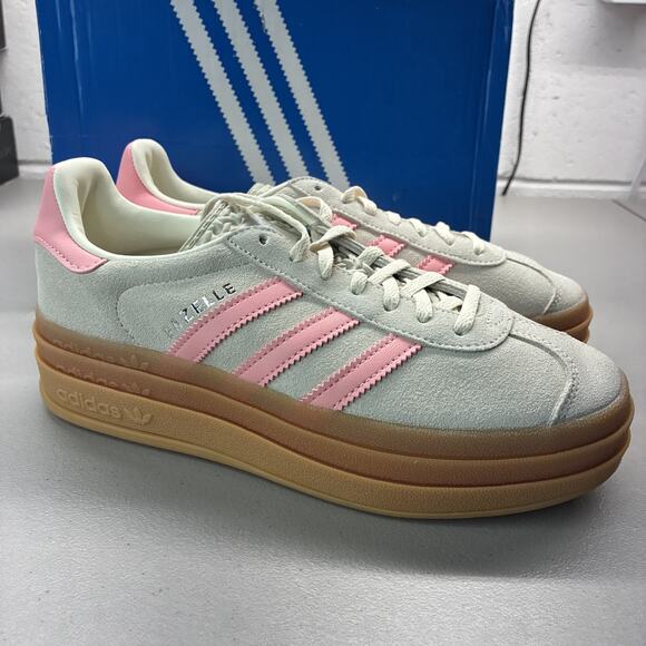adidas Other - Adidas Gazelle Bold J Beige Semi Pink Spark GS Sneakers JQ7409 Size 6 Youth
